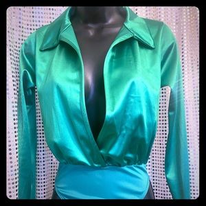 Sexy green bodysuit!